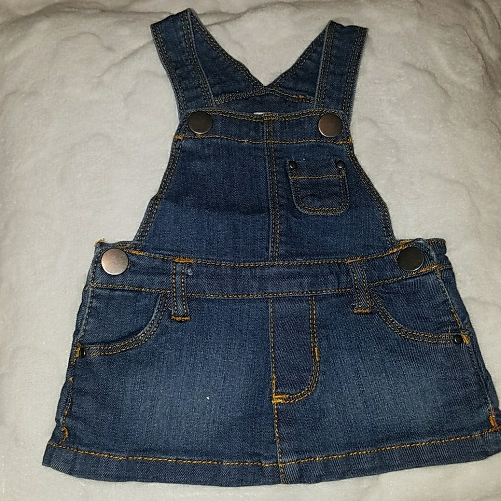 Baby girl jean jumper skirt